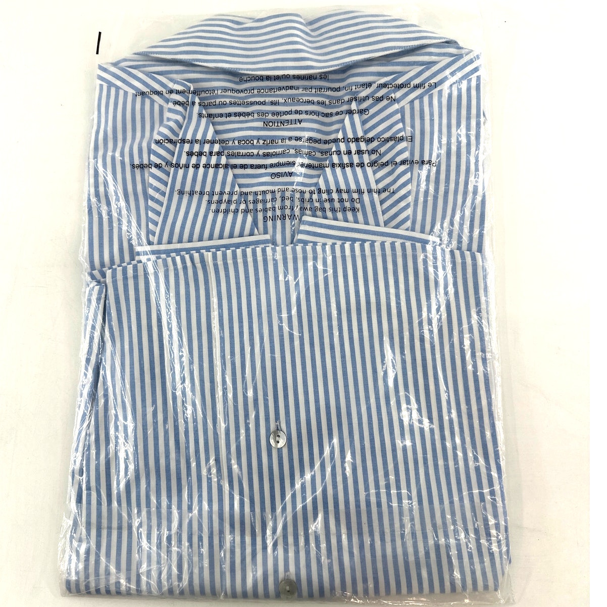 No Pise La Grama Women's Blue And White Stripes Daniela Shirt Size M — image 5 of 8